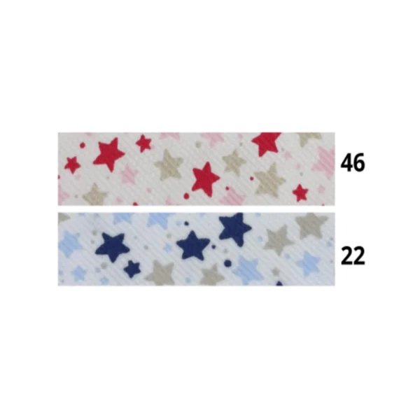 Cinta al Bies Perfilado Pequebies 18mm - Estrellas