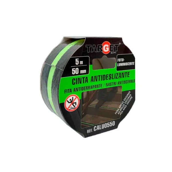 CINTA ANTIDESLIZANTE LUMINISCENTE 50MM x 5M DE TARGET