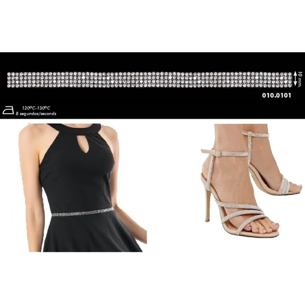 Cinta de Strass Termoadhesiva 1cm