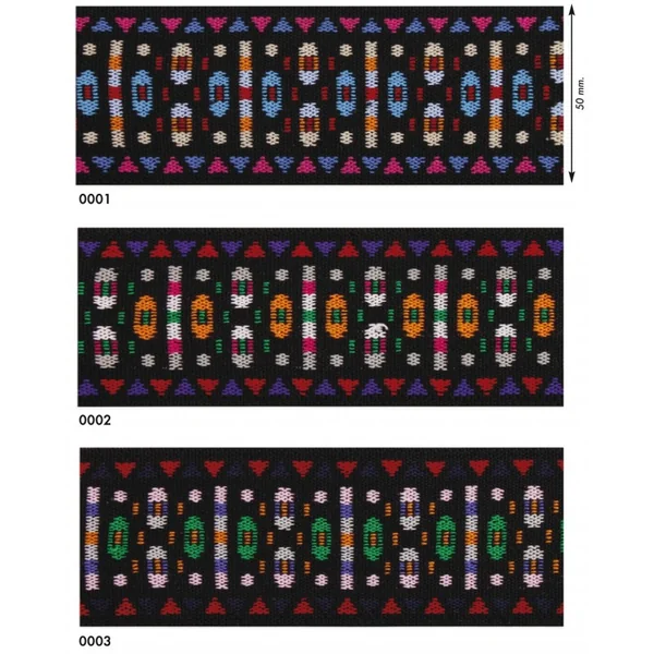 Cinta Elástica Estampada Grecas de 5 cm - Imagen 5