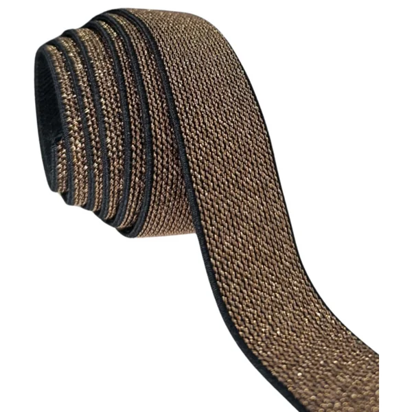 Cinta Elástica Oro/Negro 2,5cm Prym - Imagen 2