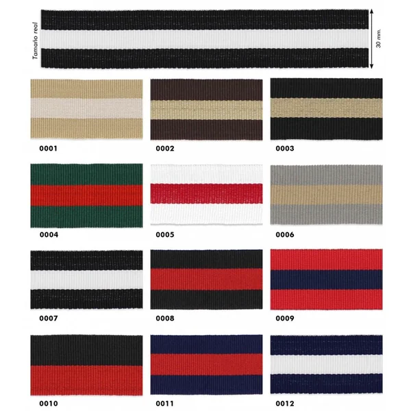 Cinta Grosgrain Rayas 3cm - Imagen 2