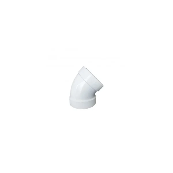 Codo 45º Hembra-Hembra Salida De Humos Aluminio Lacado Blanco - Convesa