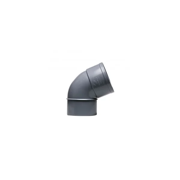 Codo 67º Macho Hembra PVC Evacuación Crearplast