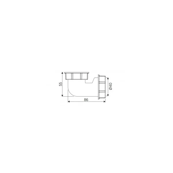 Codo Extraplano Horizontal 1"1/2 x 40 - Idrospania - Imagen 2