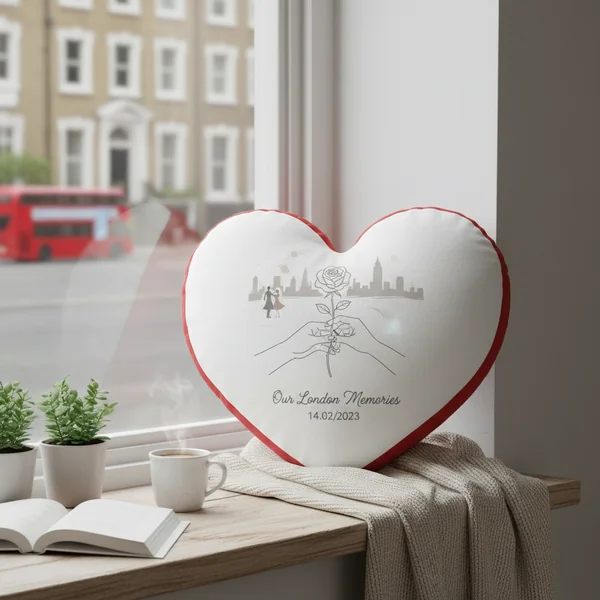 Cojín de corazón personalizado - Imagen 6