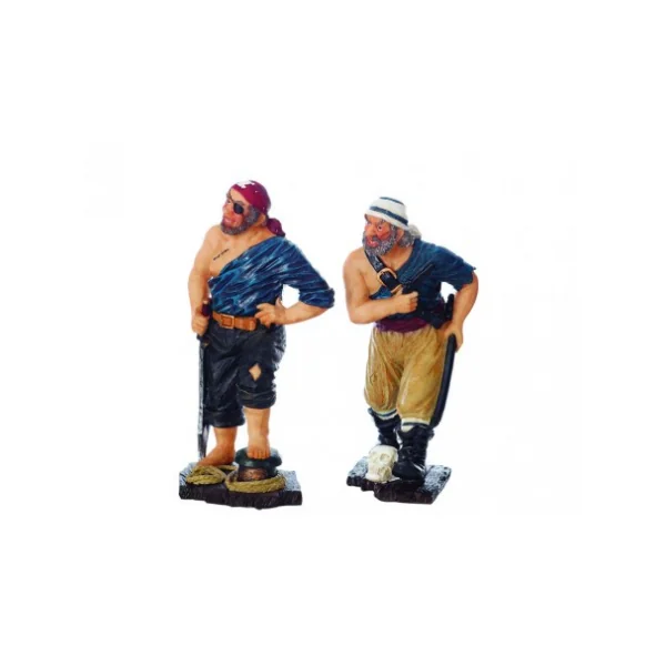 Conjunto 2 figuras piratas 23cm