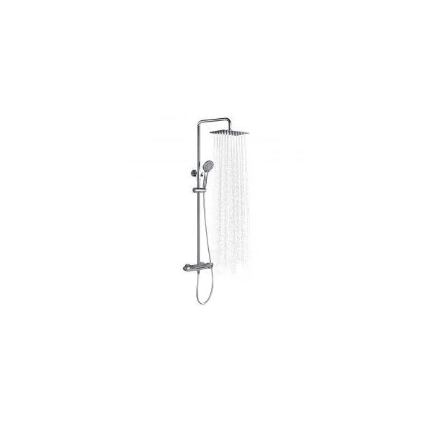 Conjunto Ducha Acero Inoxidable Ovalado IMEX Serie Sidney