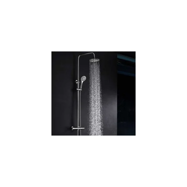 Conjunto Ducha Acero Inoxidable Redondo Serie Creta IMEX