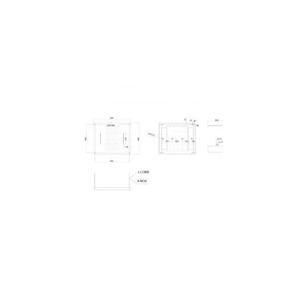 Conjunto Ducha de Acero Inox. Rectangular Serie Sumatra IMEX - Imagen 12