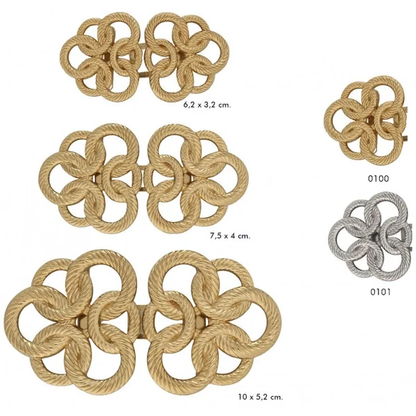 Corchete Metal Nudos - Broche Alamar