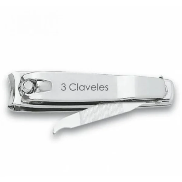 Cortauñas con Lima Cromado 3 Claveles