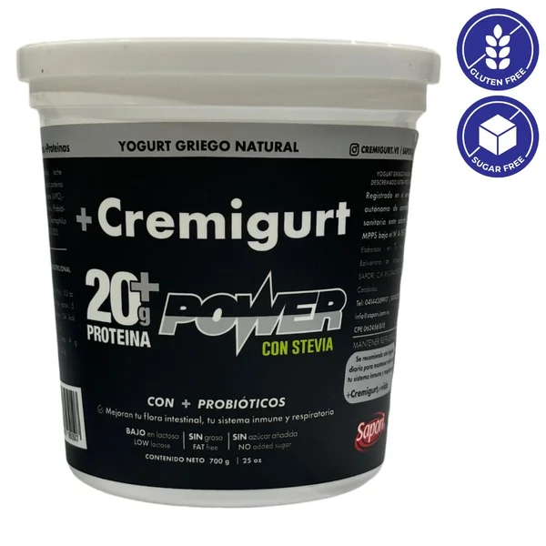 Cremigurt Yogurt Griego POWER Sabor Natural 700gr