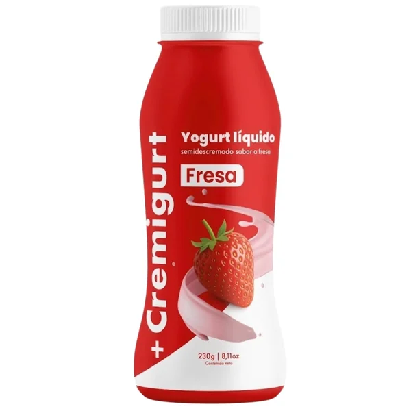 Cremigurt Yogurt Liquido Semidescremado con Fresas 230gr