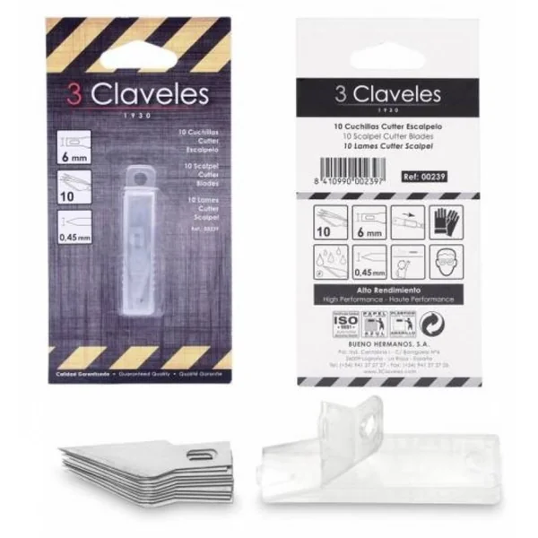 Cuchillas de Repuesto para Cutter Escalpelo 3 Claveles