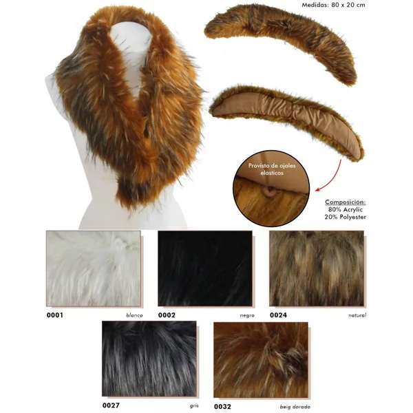 Cuello De Pelo Ecológico Forrado