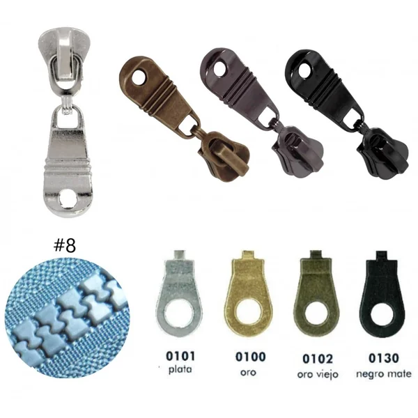 Cursor Cremallera 8mm - Malla Plástica Inyectada