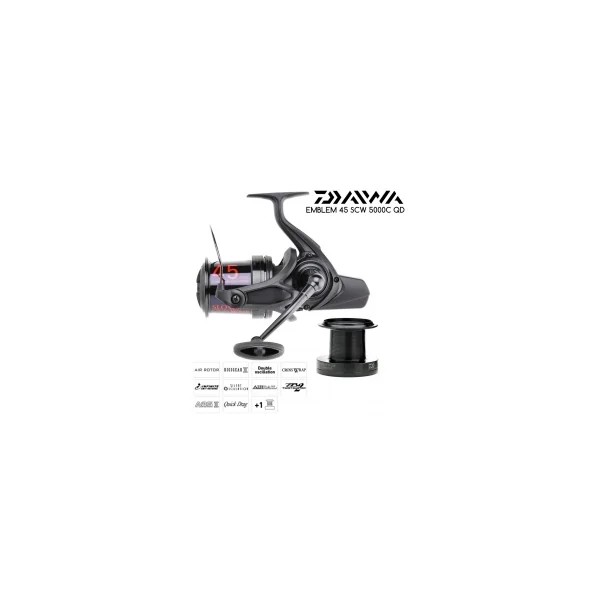 DAIWA EMBLEM 45 SCW QD + Bobina Extra