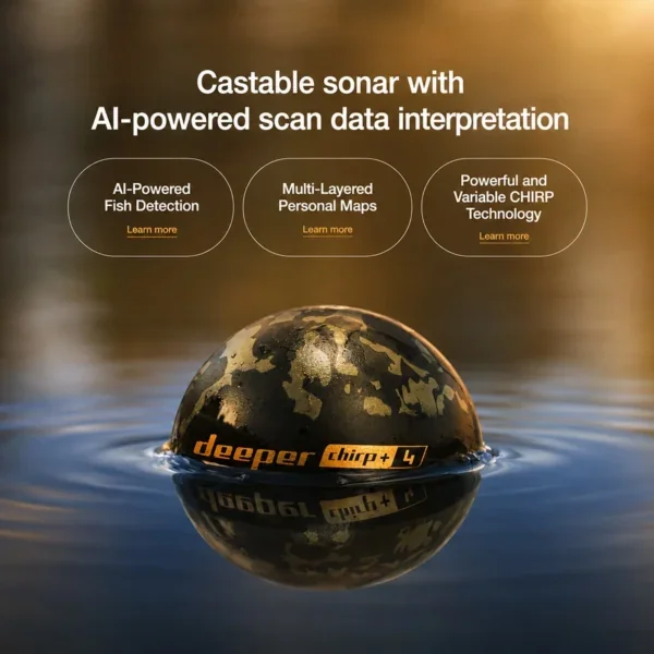 Deeper Castable sonar with Al-Powered Fish Detection Chirp +4 - Imagen 3