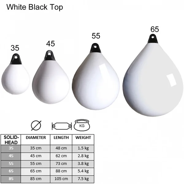 Defensa Redonda 35cm Blanca