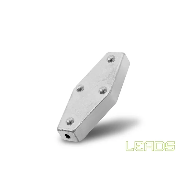 Delphin LEADS Plomo hexagonal con agujero / 5 unidades