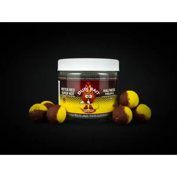 Dudi Baits Mister Red Super Hot Pineapple Halfness 20mm - Imagen 2