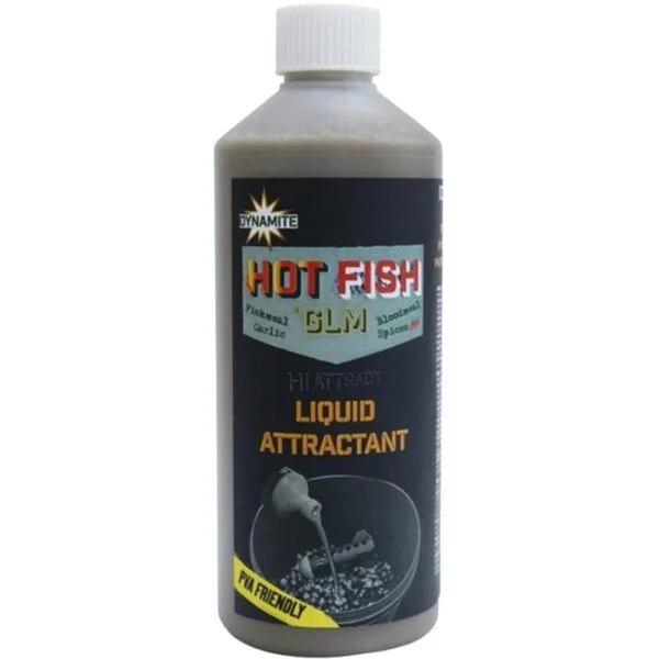 Dynamite Baits Hot Fish & GLM Liquid Attractant 500ml - Imagen 3