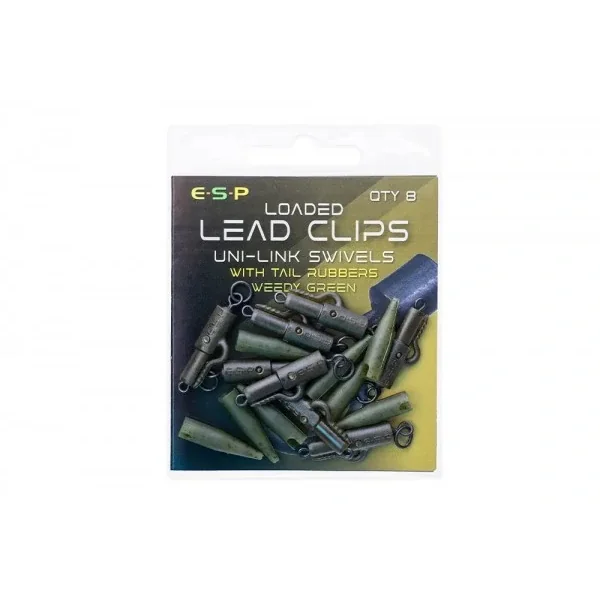 E.S.P Leads Clip + Tail Rubbers-Verde
