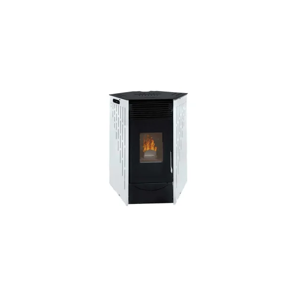 Estufa de Pellets Esquina 10 kW Blanca - Eider