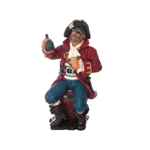 Figura pirata con botella 29cm