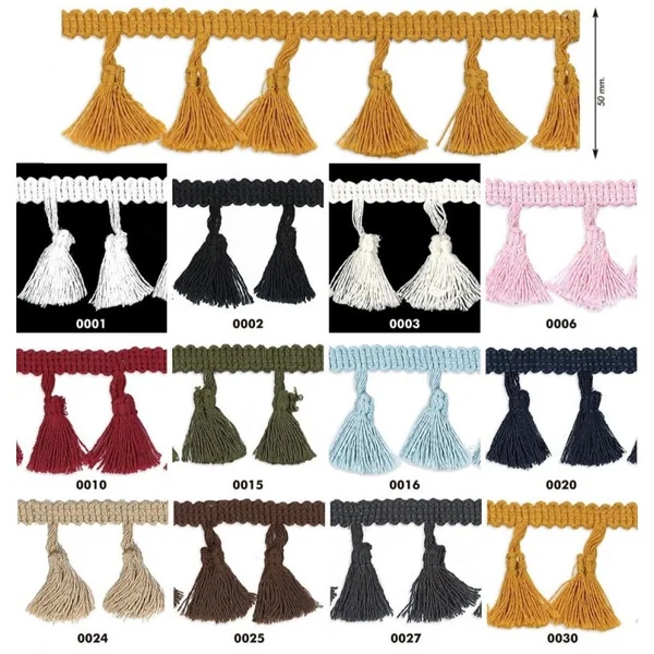 Fleco Borla 5cm Colores