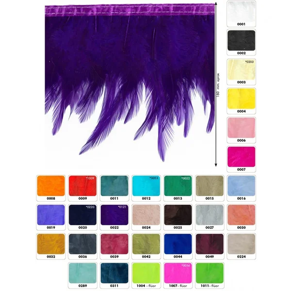 Fleco Doble Pluma Gallo 13cm - Imagen 3
