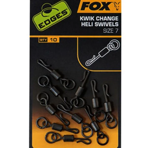 Fox Edges Kwik Change Heli Swivels Size 7 x 10