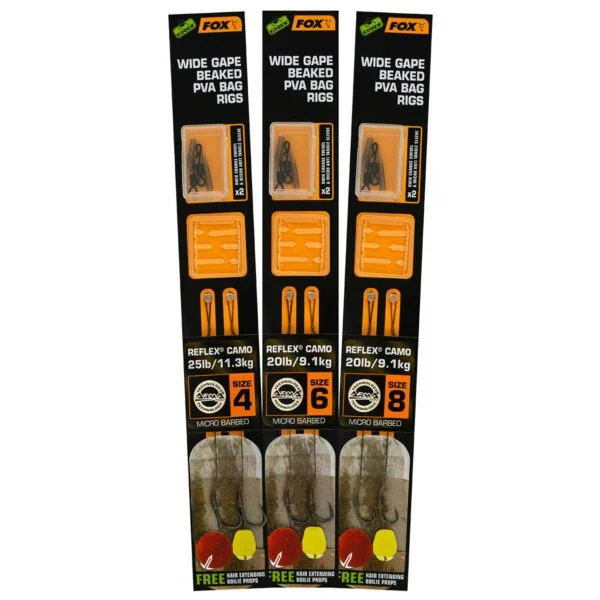 Fox Edges Wide Gape Beaked Pva Camo 25lb Nº4 x2