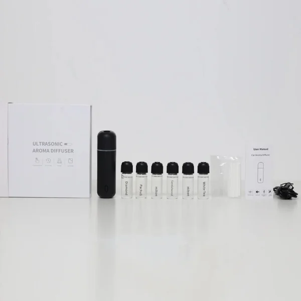 Fraganza Mini Difusor Para Auto Negro - Imagen 2