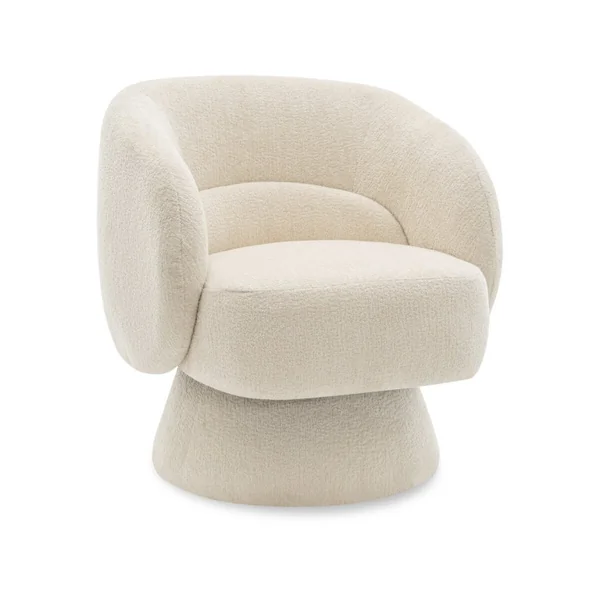 Franklin" draaifauteuil in badstof - 74 x 75 x 75 cm - Beige