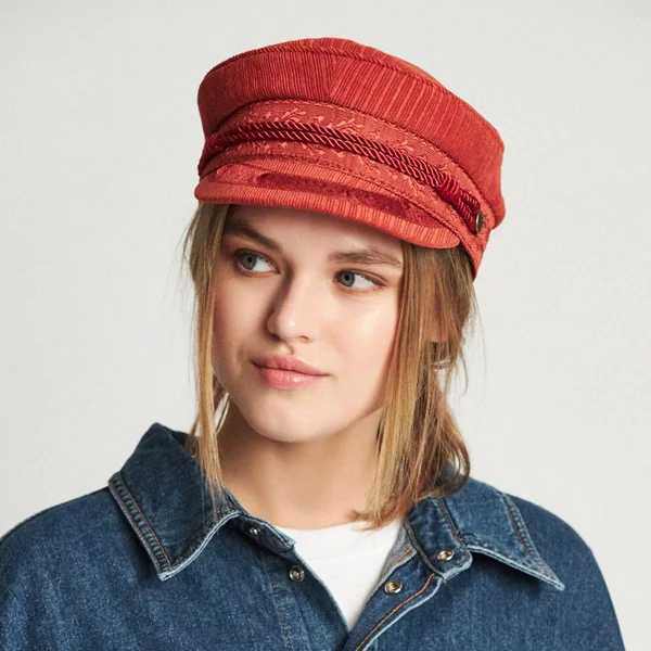 Gorra marinera Albany Ridged de Brixton - Naranja - Imagen 4