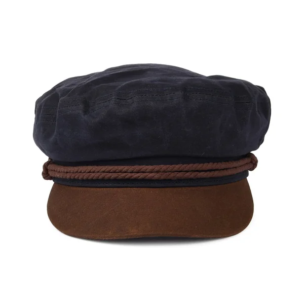 Gorra marinera de algodón encerado de Brixton - Azul Marino-Marrón - Imagen 2