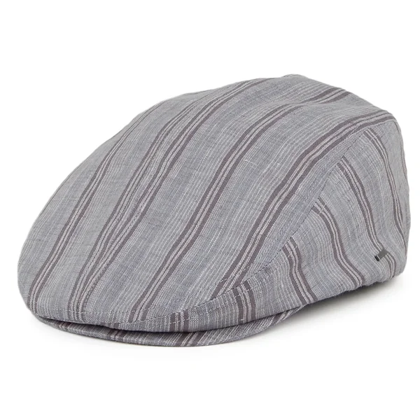 Gorra plana a rayas de Bailey - Gris