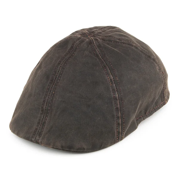 Gorra plana Duckbill impermeable de algodón de Dorfman-Pacific - Marrón