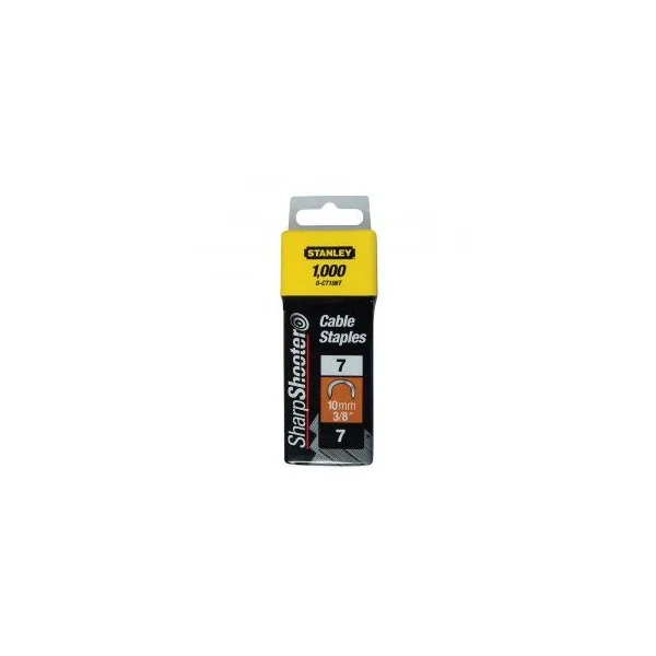 Grapas Cable Tipo7 10mm 1000unds STANLEY 1-CT106T