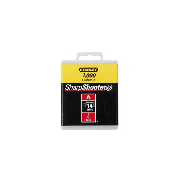Grapas TipoA 14mm 1000unds STANLEY 1-TRA209T