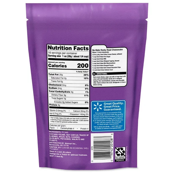 Great Value Pecans Nueces 453gr - Imagen 2
