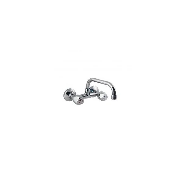 Grifería batería fregadero caño horizontal 110mm 220mm MIRTAK
