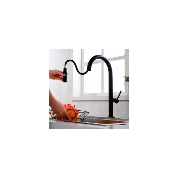 Grifo Cocina Negro Mate Serie Samoa IMEX - Imagen 3