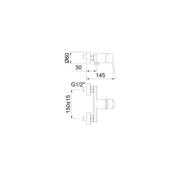 Grifo Monomando Ducha Cromado GO - STH - Imagen 2