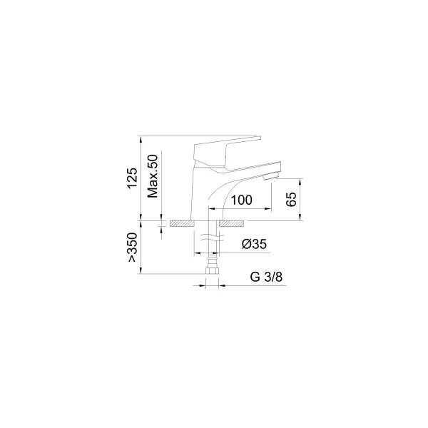 Grifo Monomando Lavabo Cromado GO - STH - Imagen 3