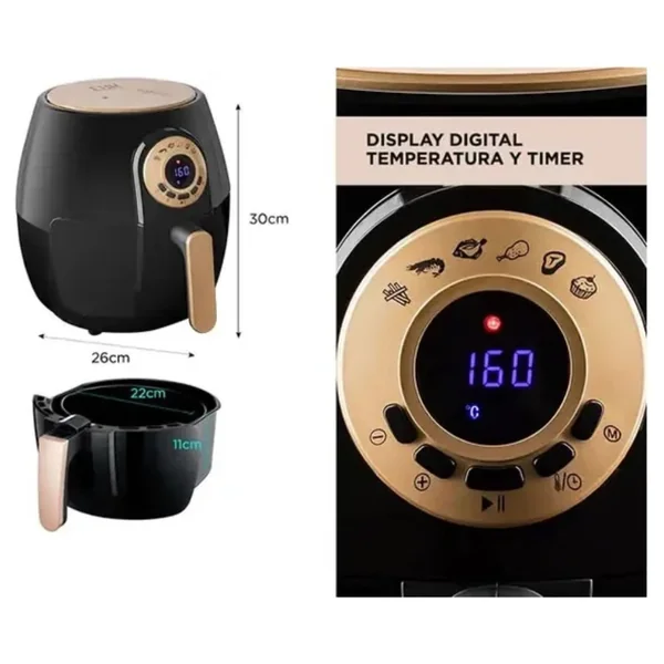 Guzzini Freidora De Aire Digital 4lts - Imagen 3