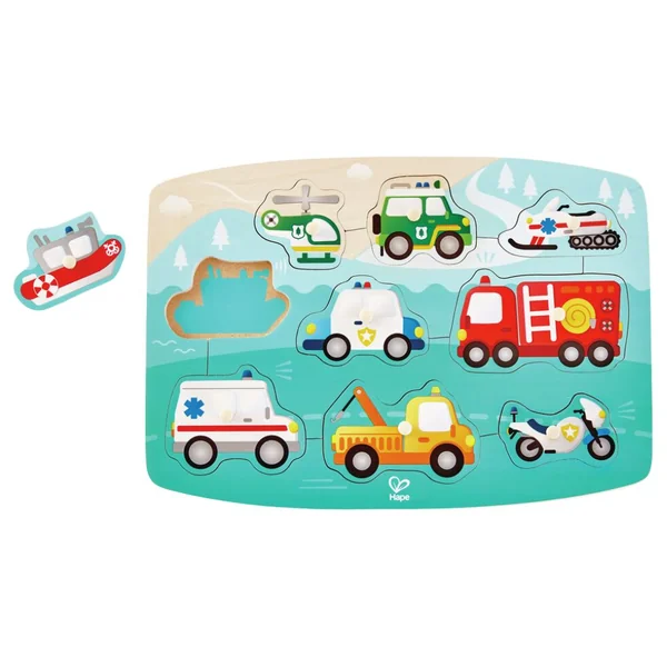 Hape Emergency Peg Puzzle 10 Pieces 24m+ - Imagen 2