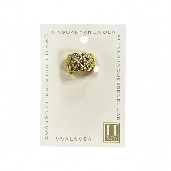 H&Co Anillo Ajustable Para Damas Prisma - Imagen 3